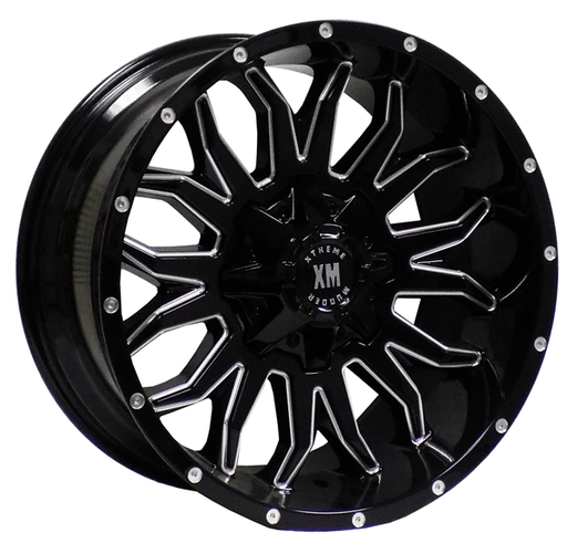 [XM311201073-12BM-D] XTREME MUDDER XM-311 20X10-12 5X139.7+5X150 C.B 110 BLACK MILLED *USED/SCRATCH* *d