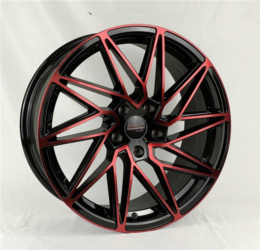 [DR10383188004+35BMFR] DRIFT RACING 10383 18X8+35 5X108 C.B 73.10 BLACK MACHINE FACE RED CLEAR COAT