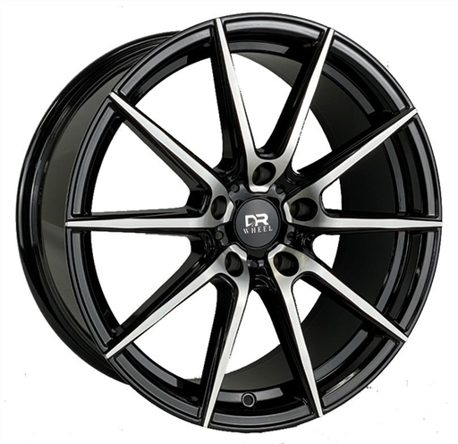 [DR71188004+35BMF] DRIFT RACING DR71 AO7001 18X8+35 5X108 C.B 73.10 BLACK MACHINE FACE ** FORGED FLOW FORMED*