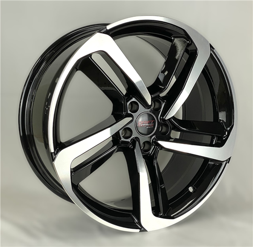 [HP837D177505+38BMF] REPLICA HP837D 17X7.5+38 5X112 C.B 73.10 BLACK MACHINE FACE