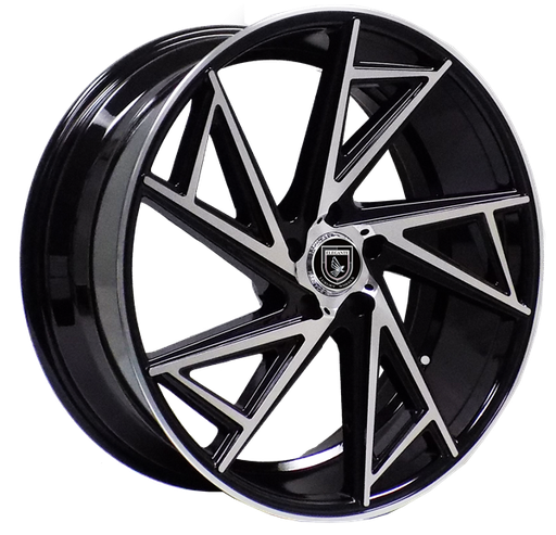 [A0081201008+38BM] ELEGANTE E-04 A0081 20X10+38 5X120 C.B 74.10 BLACK MACHINED FACE