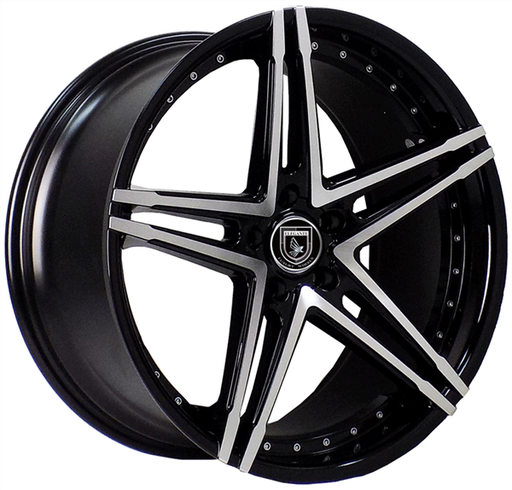 [AX571201008+40GBMF-74.10] ELEGANTE AX571 20X10+40 5X120 C.B 74.10 GLOSS BLACK MACHINE FACE