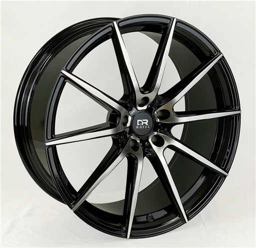 [DR71209006+35BMF] DRIFT RACING DR71 20X9+35 5X114.3 C.B 73.10 BLACK MACHINE FACE