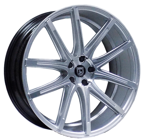 [E1218208505+35HSM] ELEGANTE E-03 1218 20X8.5+35 5X112 C.B 66.56 HYPER SILVER MACHINE