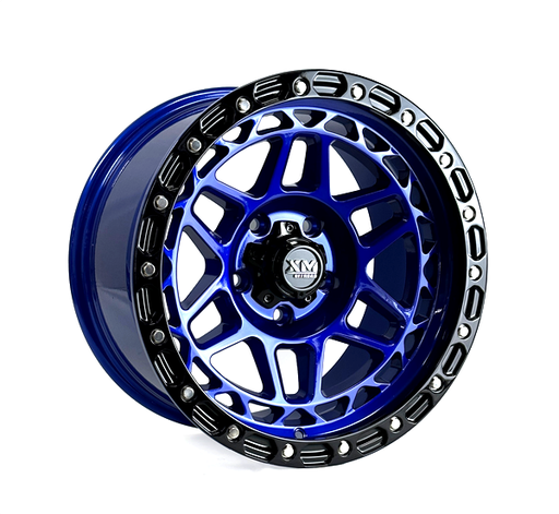 [XM700189047+0CBBL] XM STREET XM-700 18X9+0 6X139.7 C.B 106.20 CANDY BLUE FACE+BLACK LIP