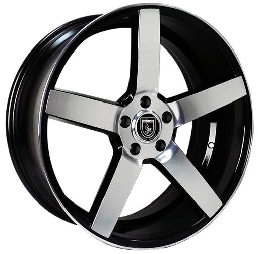 [AS570208505+35GBMF] ELEGANTE AS570 STYLE B 20X8.5+35 5X112 C.B 66.60 GLOSS BLACK MF