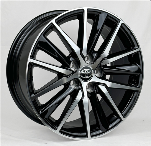 [AO09887188006+50GMF] AO09887 TOYOTA REPLICA 18X8+50 5X114.3 C.B 60.10 GLOSS BLACK MACHINE FACE