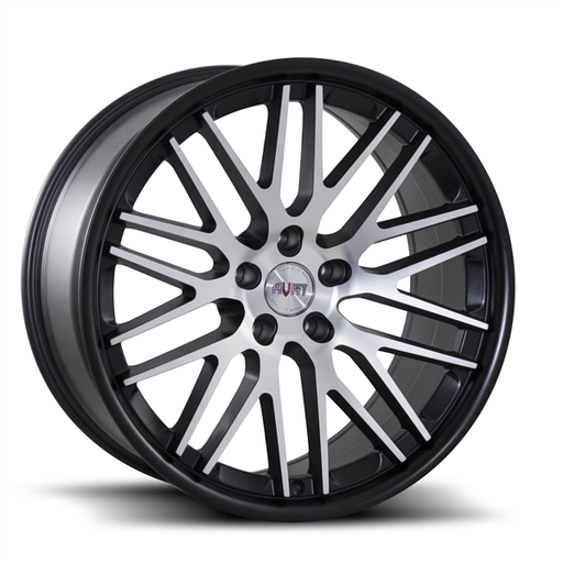 [AV12-2152MBF] AVAT-AV12 MATTE BLACK/MACHINE FACE 20X10 5X112 +40 +66.6