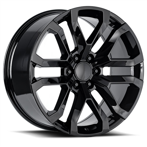 [2107229047+31B] 2107 GMC/CHEY REPLICA 22X9+31 6X139.7 C.B 78.10 BLACK **GLOSS BLACK**