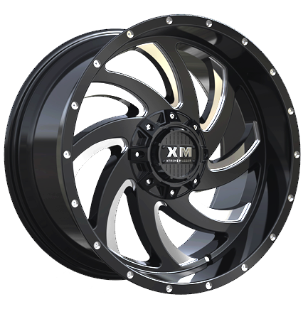 [XM324201274-44GBMW] XTREME MUDDER XM-324 20X12-44 5X139.7+5X150 C.B 110 GLOSS BLACK MILLING WINDOW