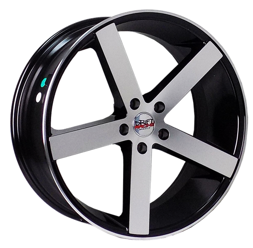 [909229006+35GBMF] DRIFT RACING DR10 L909 22X9+35 5X114.3 C.B 74.10 GLOSS BLACK MACHINE FACE
