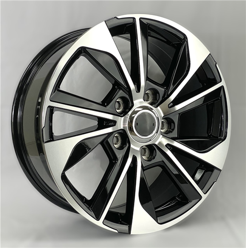 [H777D208574+58BMF] H777D TOYOTA  REPLICA 20X8.5+58 5X150 C.B 110 BLACK MACHINED FACE