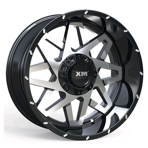 [XM313201031-12GBMF] XTREME MUDDER XM-313 A0100 20X10-12 5X139.7+5X150 C.B 110 GLOSS BLACK MACHINE FACE
