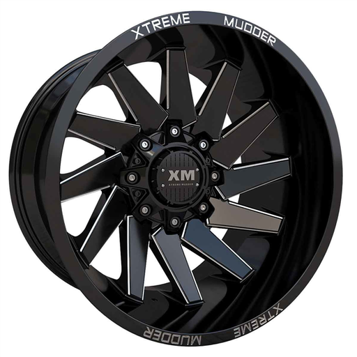 [XM344201034-6GBM] XTREME MUDDER XM-344 20X10-6 6X135+6X139.7 C.B 108 GLOSS BLACK MILLED