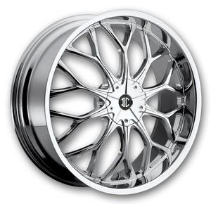 [N09-2280Z35GC] 2 CRAVE NO.9 22X8+35 **BLANK** C.B 72.82 CHROME