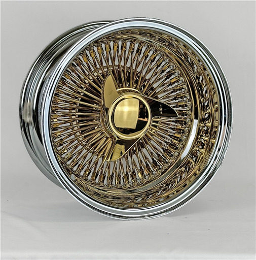 [13X7-100RGC] 13X7 REV 100 SPOKE K/O GOLD CENTER 5X114.3+120.65+127