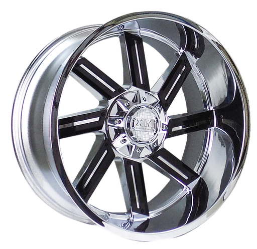 [XM319241275-44CBI] XTREME MUDDER XM-319 8023 24X12-44 8X165 C.B 124.90 CHROME BLACK INSERT