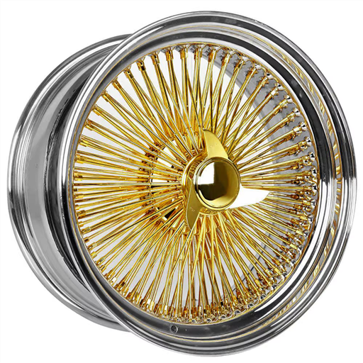[17X8-100SG] 17X8 STD 100 SPOKE K/O GOLD CENTER GOLD 5X114.3+120.65+127 3BAR