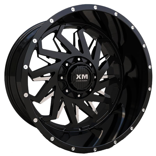 [XM330261475-76GBMED] XTREME MUDDER XM-330 1266 26X14-76 8X165 C.B 125 GLOSS BLACK MILL EDGE DOT