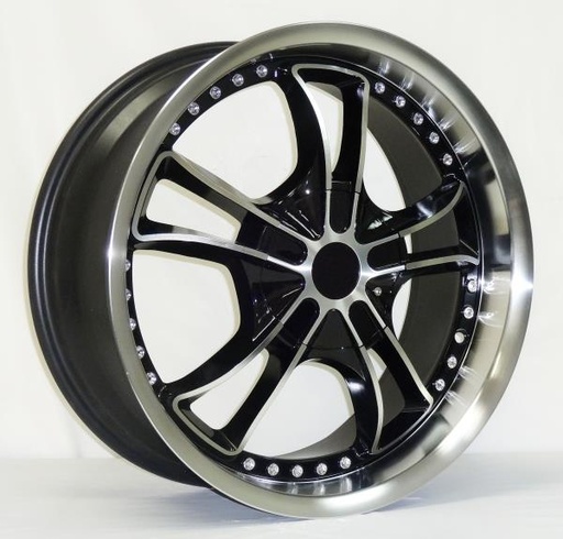 [283187501M] L283 18X7.5+42 5X100+5X114.3 C.B 73.1 BLACK MACHINE FACE AND LIP
