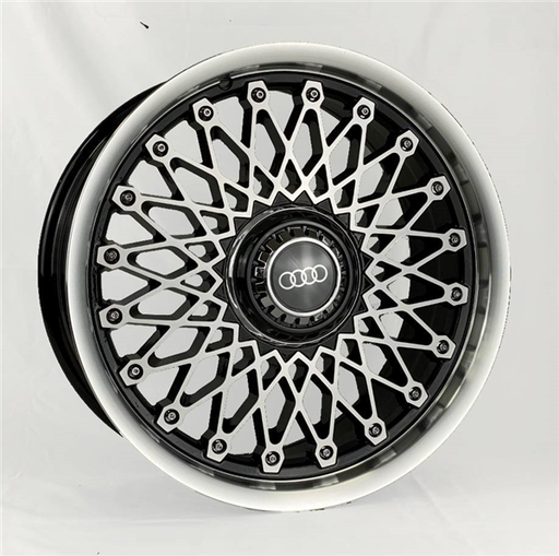 [XW039188024+35BP] REPLICA XW039 18X8+35 5X112+5X114.3 C.B 73.10 BLACK POLISHED MACHINE FACE**AUDI  FLODED CAP**SPECIAL
