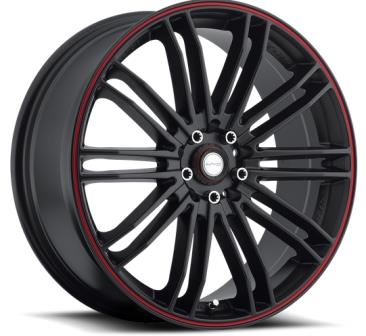 [NJ08-7701MBR] NINJA NJ08 17X7+40 4X100+4X114.3 C.B 73.10 MATTE BLACK RED LINE