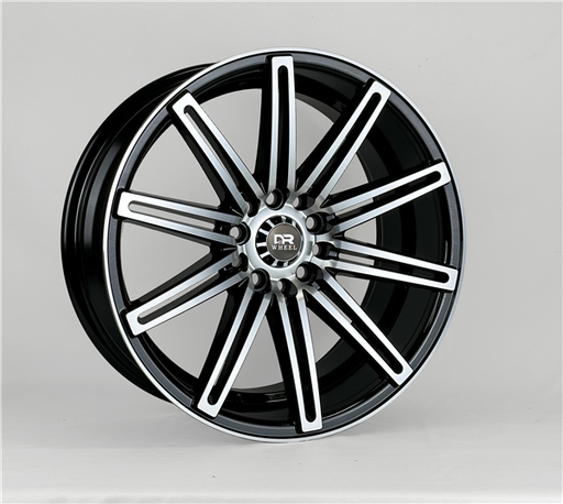 [DR537177522+32GBMF] DRIFT RACING DR537 17X7.5+32 5X108+5X114.3 C.B 73.10 GLOSS BLACK MACHINE FACE #BC142
