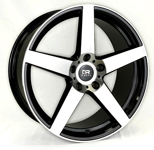 [DR73188006+35BMF] DRIFT RACING DR73 AO7003 18X8+35 5X114.3 C.B 73.10 BLACK MACHINE FACE**SPECIAL PRICE**
