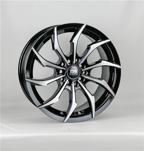 [DR241177521+35GBMF] DRIFT RACING DR241 17X7.5+35 5X100+5X114.3 C.B 73.10 GLOSS BLACK MACHINE FACE