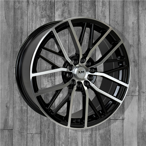 [XM817177521+40BMF] XM STREET XM-817 17X7.5+40 5X100+5X114.3 C.B 73.10 BLACK MACHINE FACE