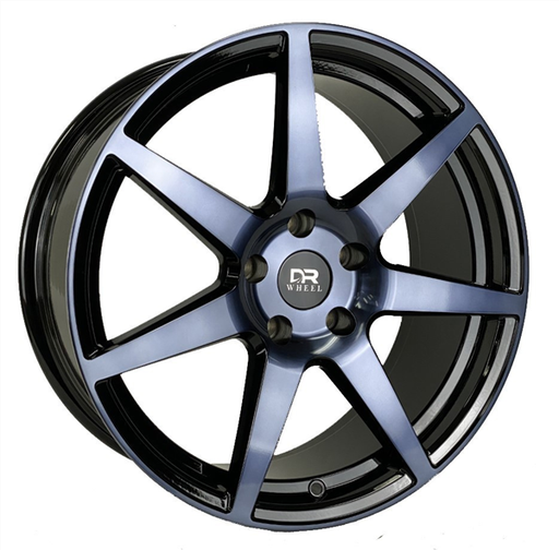 [DR72188006+35BMFBP] DRIFT RACING DR72 AO7002 18X8+35 5X114.3 C.B 73.10 BLACK MACHINE FACE+TINT