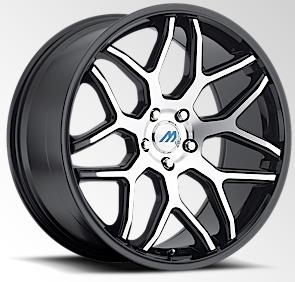 [M8-1985II35CBM] 2 CRAVE MACH M8 19X8.5+35 5X112 C.B 66.56 GLOSSY BLK-MF-GBL