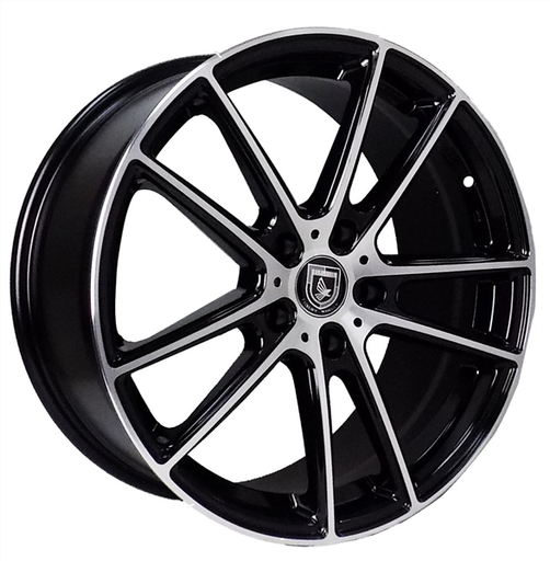 [AS5563188006+42SHBMF] ELEGANTE AS5563 18X8+42 5X114.3 C.B 73.10 SHINING BLACK MACHINED FACE
