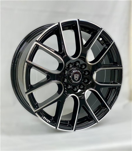 [D7057187578+GBMF] D7057 18X7.5+40 5X115+5X114.3 C.B 70.50 GLOSS BLACK MACHINE FACE