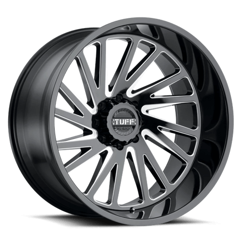 [2212T2A-58170B25L] TU T2A 22X12 8X170 -45 CB125.1 GLOSS BLACK MILLED SPOKE TRUE DIRECTIONAL) LEFT