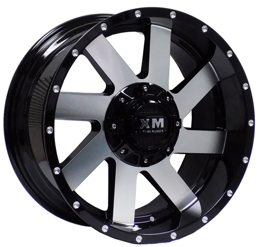 [XM319179074-12GBMF] XTREME MUDDER XM-319 A0083 17X9-12 5X139.7+5X150 C.B 110 GLOSS BLACK MACHINE FACE