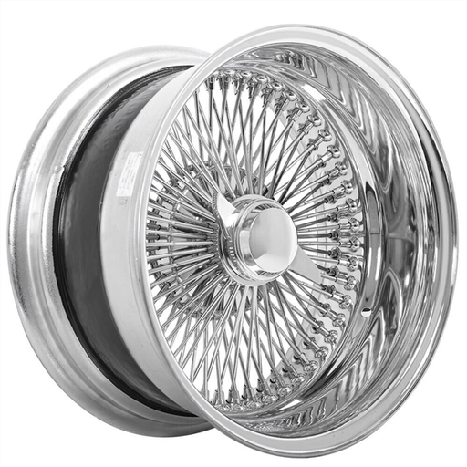 [14X7-100R] WIRE WHEELS 14X7 REVERSE CHROME 100 SPOKE