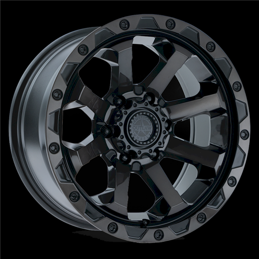 [100045 CAPONE133-2936S] AMERICAN OUTLAW CAPONE 20X9-10 6X135 C.B-87.1 BKMT SATIN BLACK