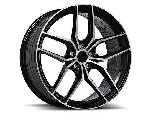 [65980 ROTARY 38-7713B] LIQUID METAL ROTARY 17X7.5+40 5X112 C.B-73.1 GMB GLOSS BLACK W/MACHINED FACE