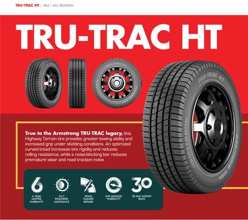 [1200046672] LT275/65R18 ARMSTRONG TRU-TRAC H/T 123/120R 10PLY 65K+ ROAD HAZARD