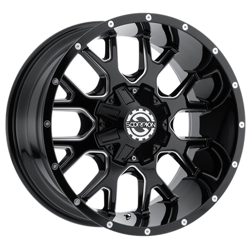 [SC-1920091261351397+12ML] 20X9 SC-19 6X135/139.7 +12 CB106.1 BLACK MILLED