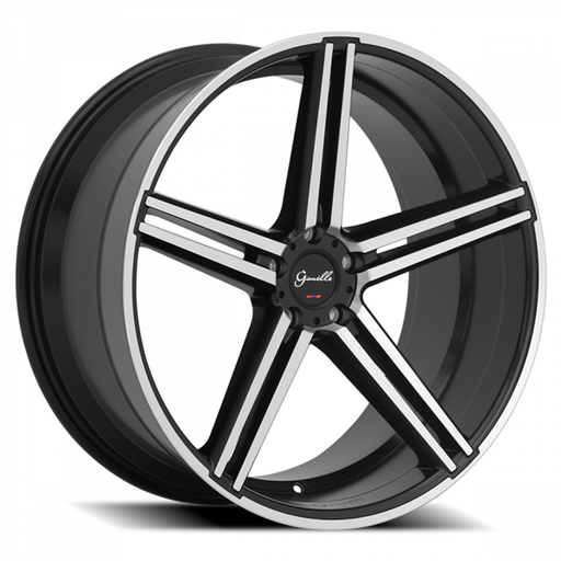[2215W20GALUMB] 22X10.5 5X115 +20 C.B-71.6 (MB) BLACK W/MACHINED FACE LUCCA(GIOVANNA)