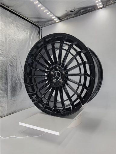 [451221055X112GB] 451 22X11.5 5X112 +47MM 66.6 GLOSS BLACK ** MERCEDES REPLICA **