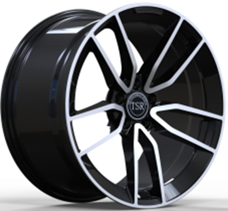 [45520955112BMF] 455 20X9.5 5X112 +47 CB66.6 BLACK MACHINED FACE **MERCEDES REPLICA**