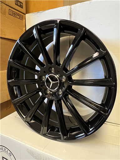 [4661995X112GB] 466 19X9 5X112 +45MM 66.6 GLOSS BLACK ** MERCEDES REPLICA **