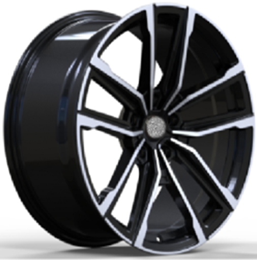 [T8682095120BMF] 868 20X9.5 5X120 +40 CB72.6 BLACK MACHINED FACE ** BMW REPLICA**