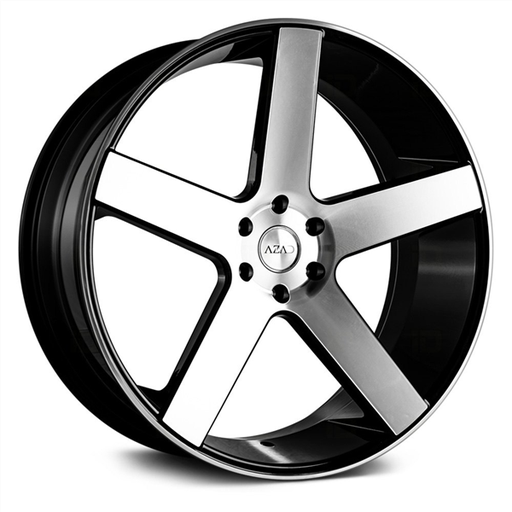 [AZ519822956139+BMF] AZ5198 22X9.5 6X139.7 +30 C.B78.1 GLOSS BLACK MACHINED FACE