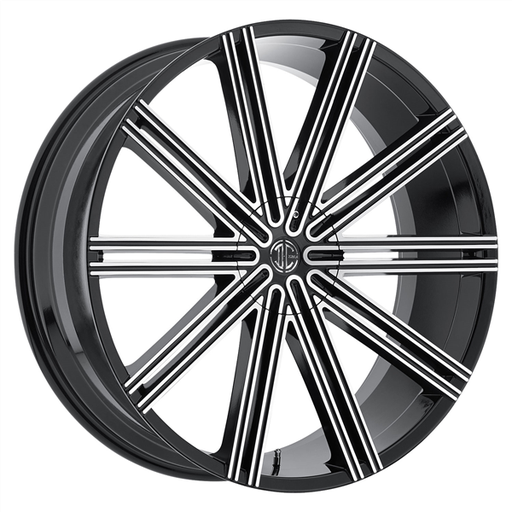 [N47-2295Z15MB] 2 CRAVE-N47 GLOSS BLACK/MACHINE FACE 22X9.5 6X5.5 +15 +78.3