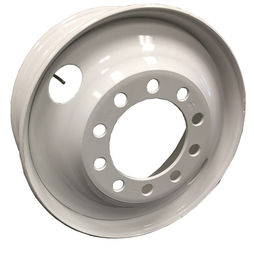 [225825STEEL] 22.5X8.25 HUB-PILOT STEEL WHEEL 10X285.75 BOLT 222CB W/ VALVE STEM