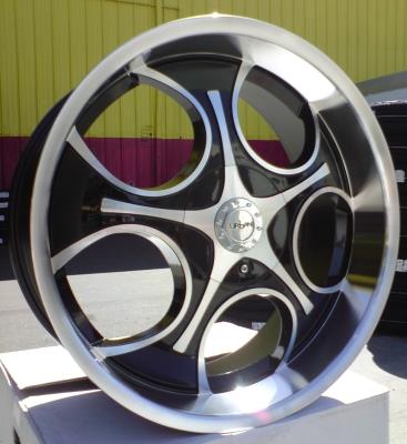 [UB213MB2252+15] 22X9.5 MASSA 213MB BLK/MACH 6X5.5+15